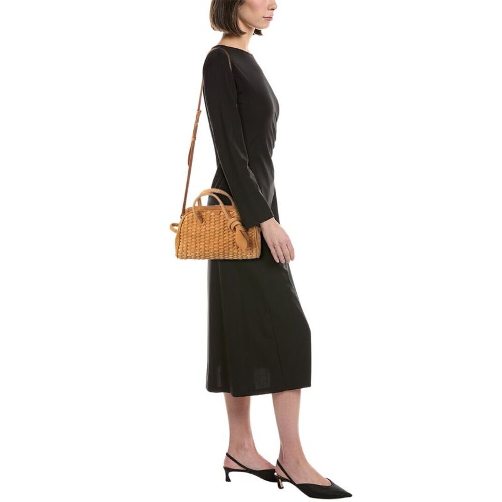 Jacquemus Knot Suede Satchel, Brown - Picture 3 of 4